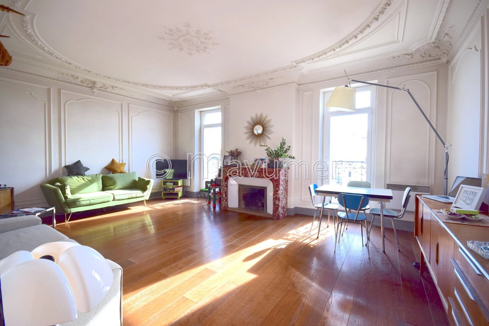 Salon Parquet Cheminée