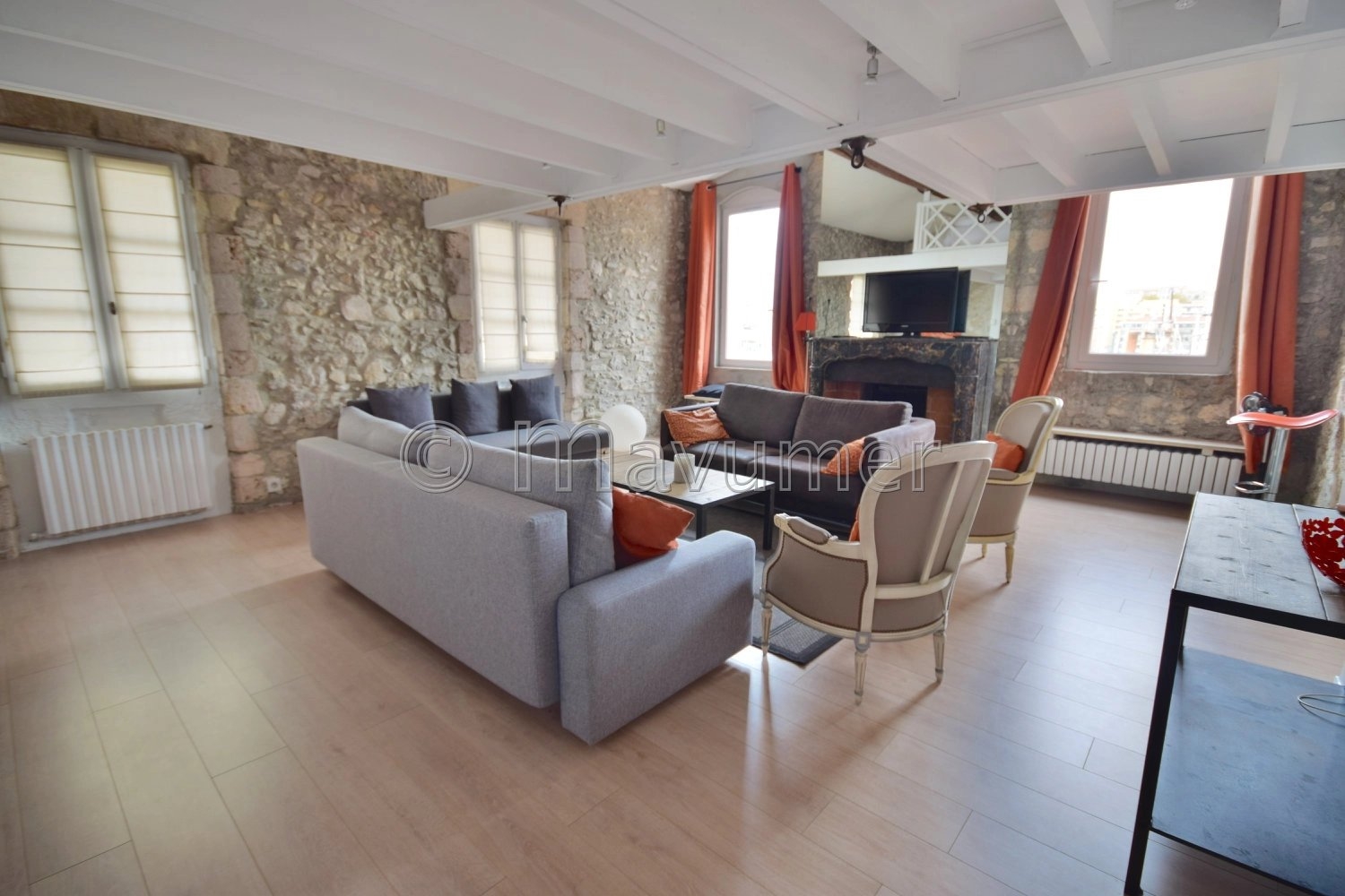 Salon Parquet Cheminée