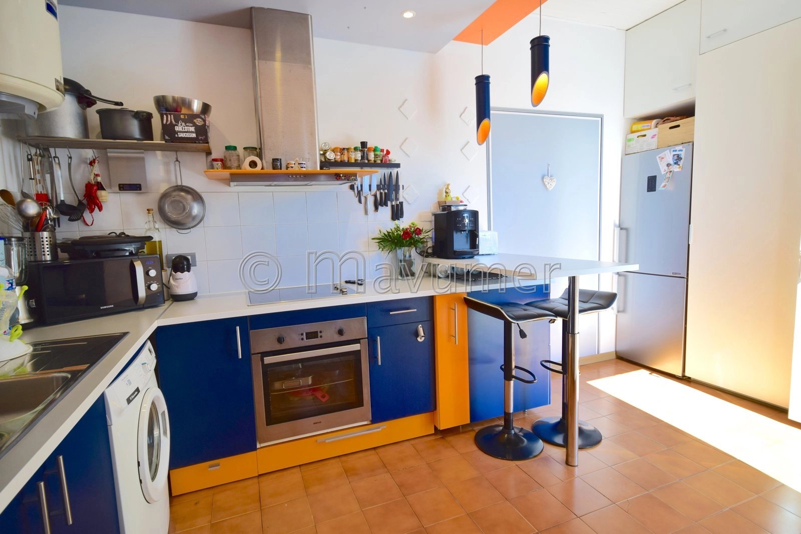 Cuisine Carrelage Acier inoxydable